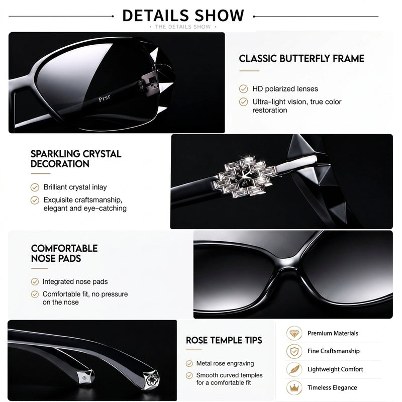 Prescription Sunglasses, Diamond Accent Shades