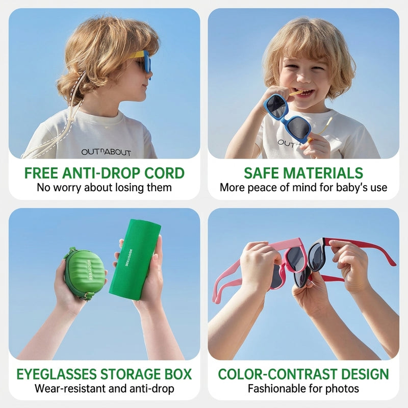 Kids Sunglasses | Foldable and Color Contrast Toddler Shades