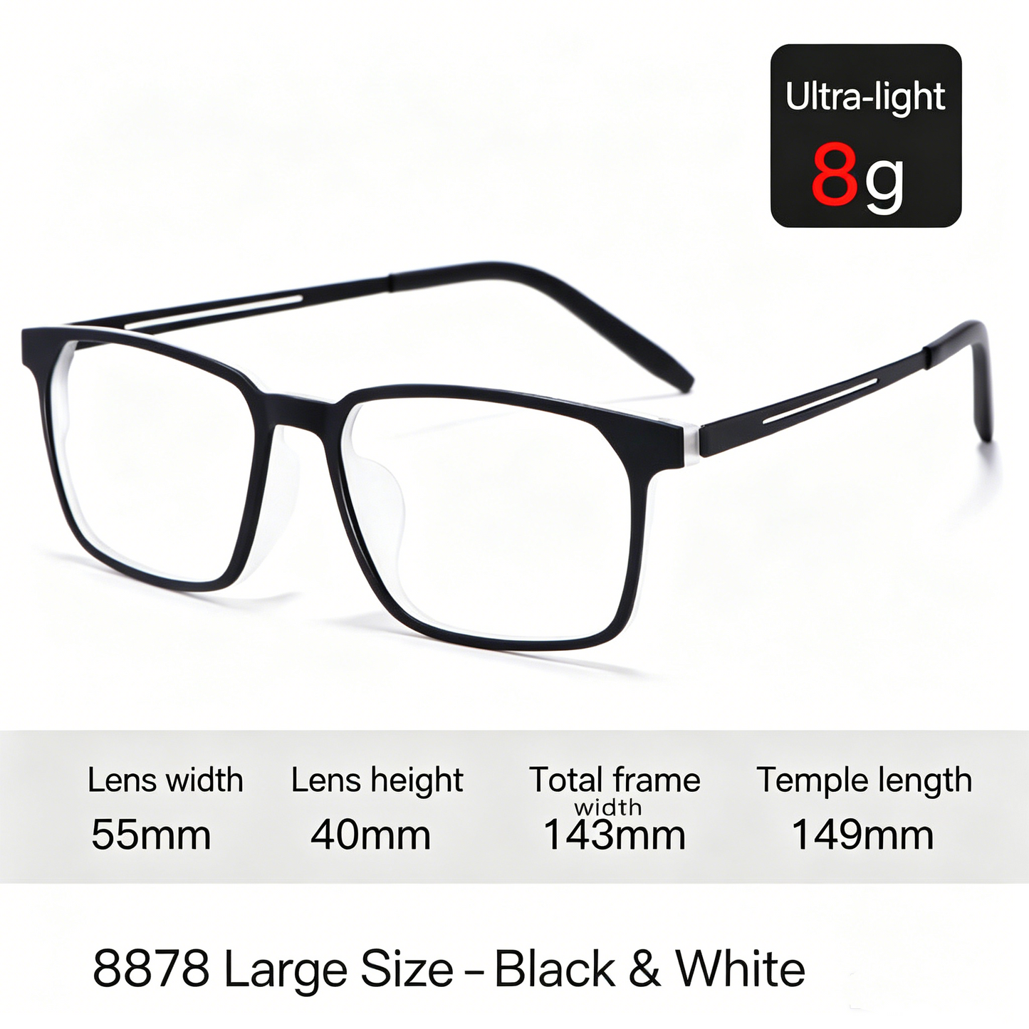 Men Rx Glasses Ultra Light Pure Titanium Frame, Photochromic Anti Blue Light UV Shield