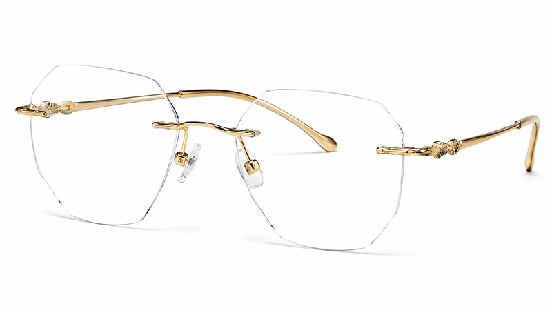 Prescription Unisex Eyeglasses | Ultralight Rimless Pure Titanium Photochromic Blue Light Blocking Frame