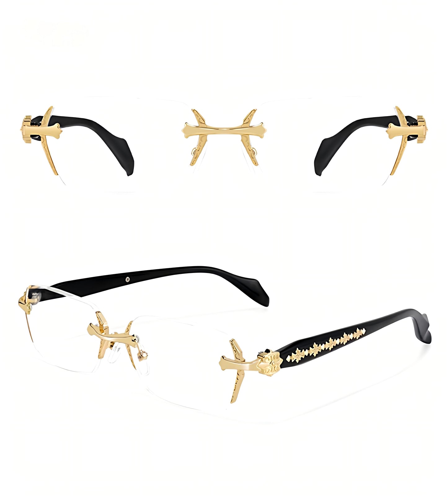 Women Crystal Rimless Glasses | Diamond Luxury Eyewear