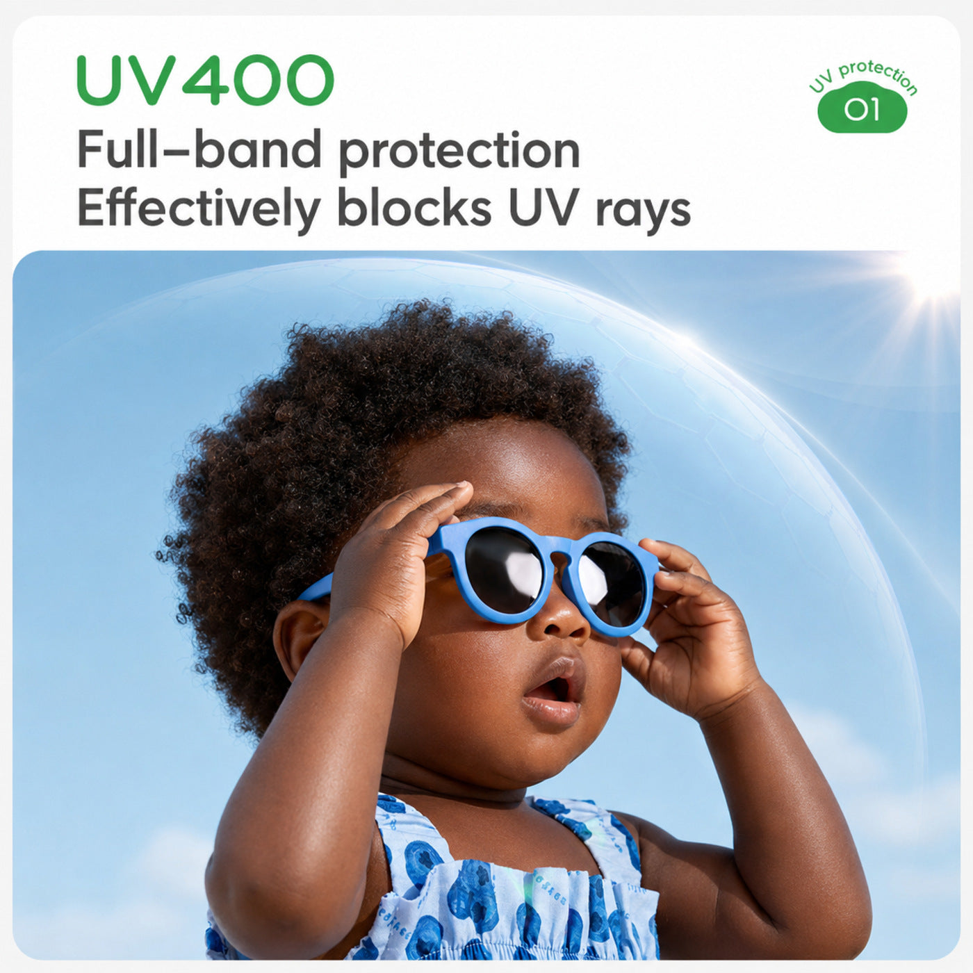 Kids Sunglasses, Photochromic UV400 Soft Protective Frame