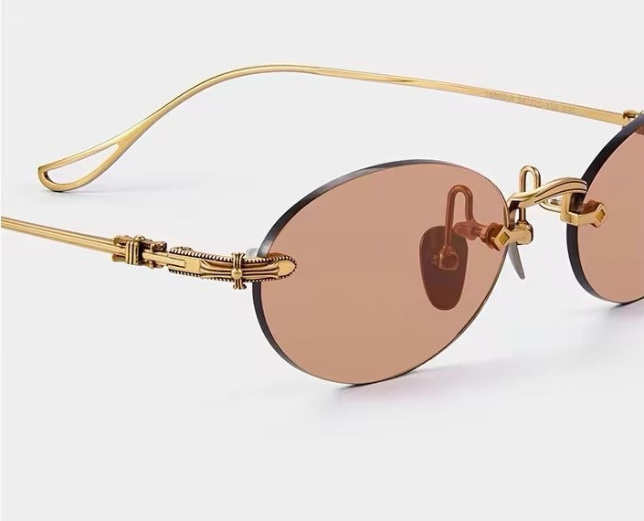 Prescription Sunglasses | Rimless Vintage Oval