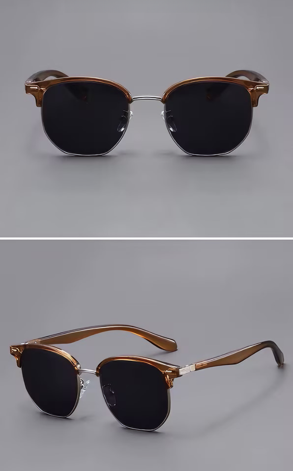 Prescription Sunglasses｜Classic Clubmaster Browline Optical Shades, 6 Frame Colors Available