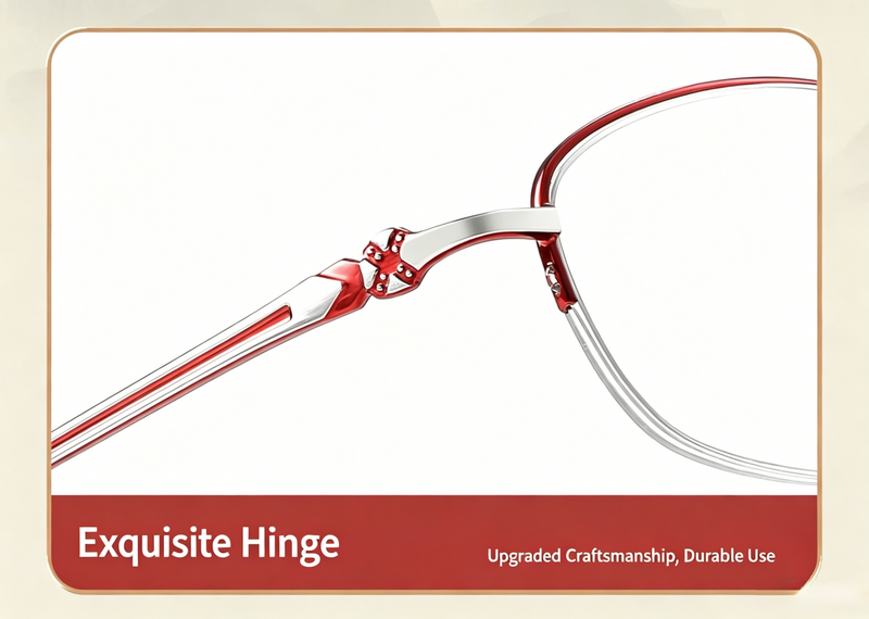 Elegant Half Rim Prescription Reading Glasses
