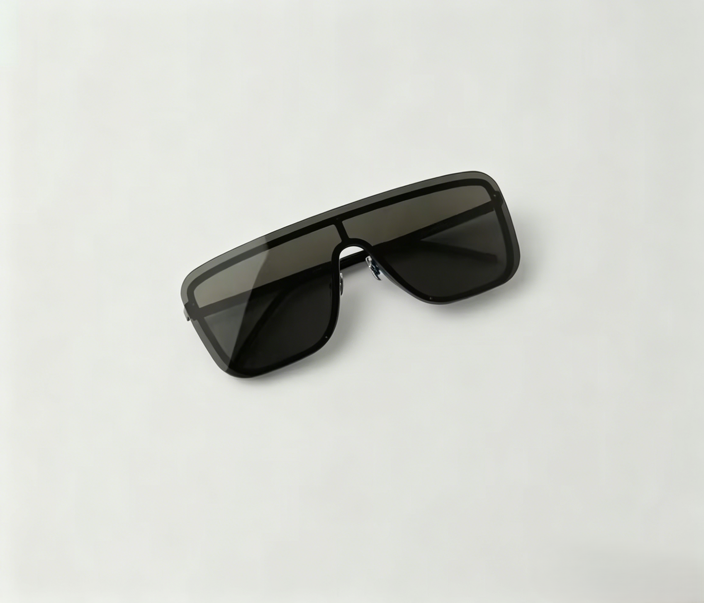 Sunglasses Luxury One-Piece Flat Top Square Stainless Steel