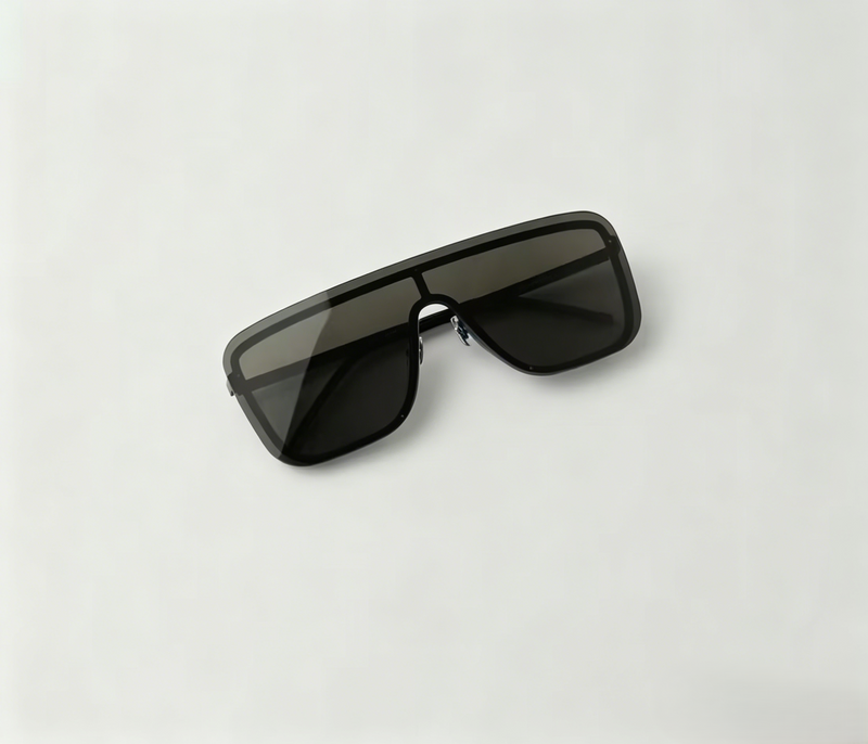 Sunglasses Luxury One-Piece Flat Top Square Stainless Steel