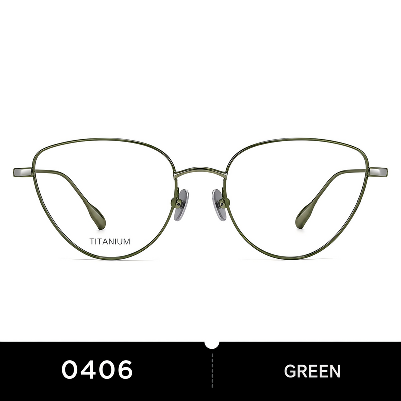 Prescription Women’s Eyeglasses | Gold Wire Cat Eye Ultralight Titanium Frame