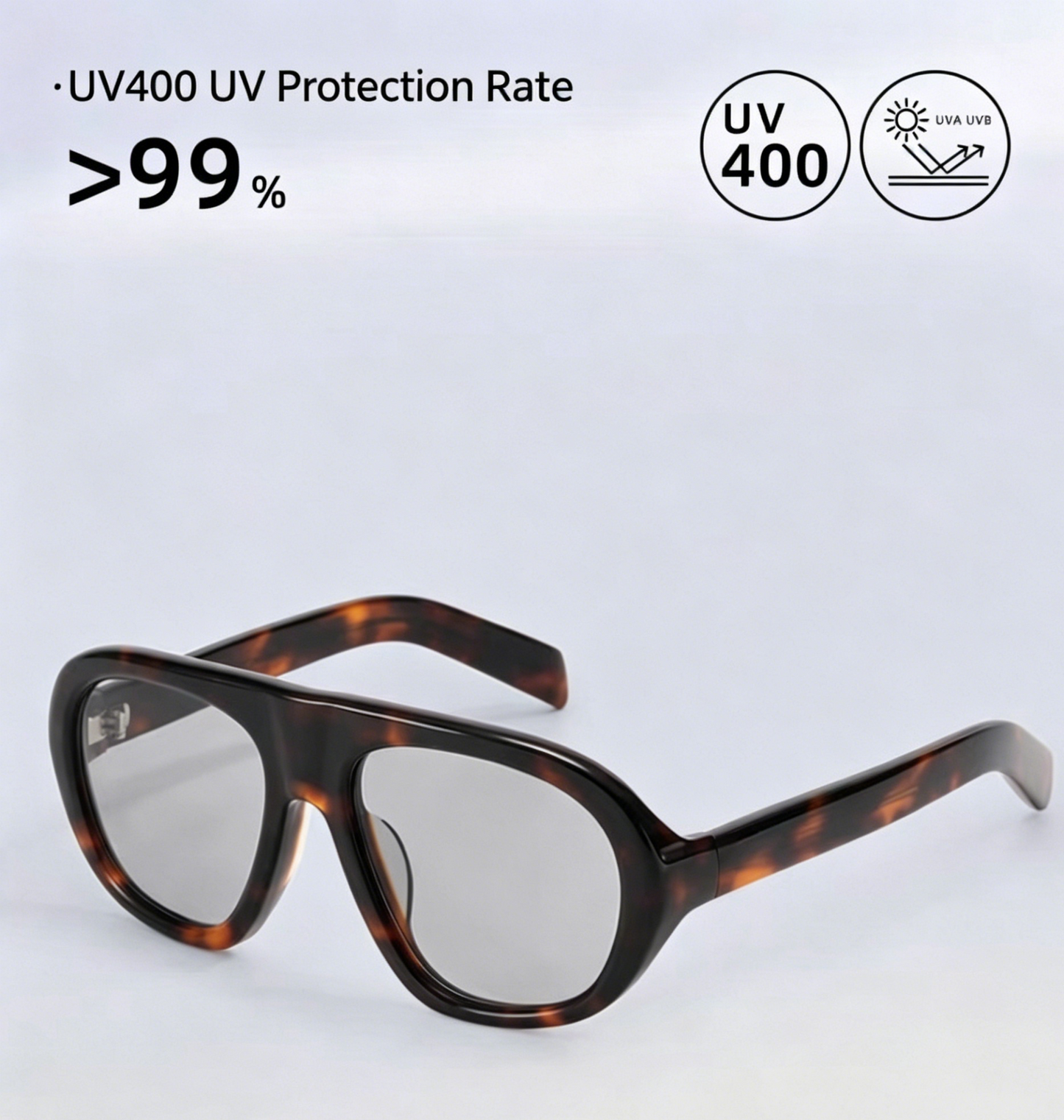 Prescription Sunglasses | Retro Single Bridge Pilot Oval Frame