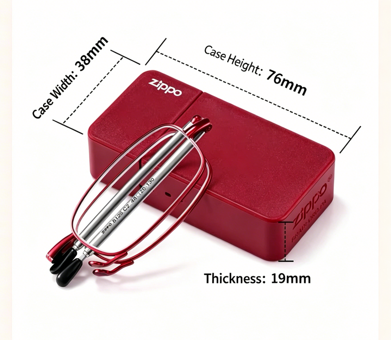 Foldable Anti Blue Light Prescription Reading Glasses with Magnetic Case