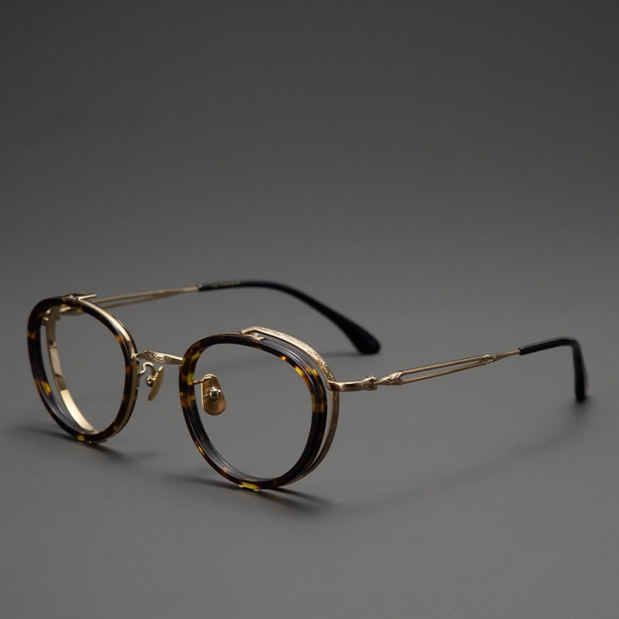 Prescription Glasses | Vintage Round Titanium Frame, Lightweight & Comfortable
