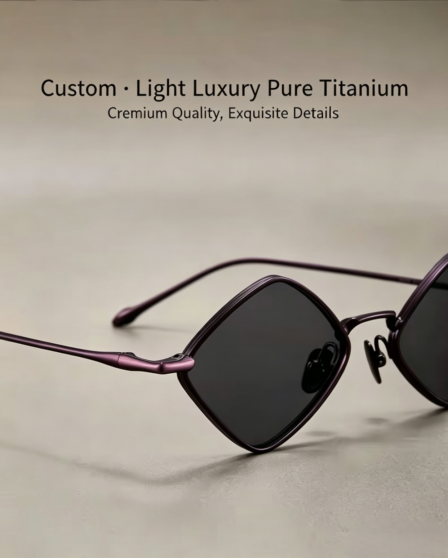 Prescription Sunglasses, Pure Titanium Diamond Decor Shades