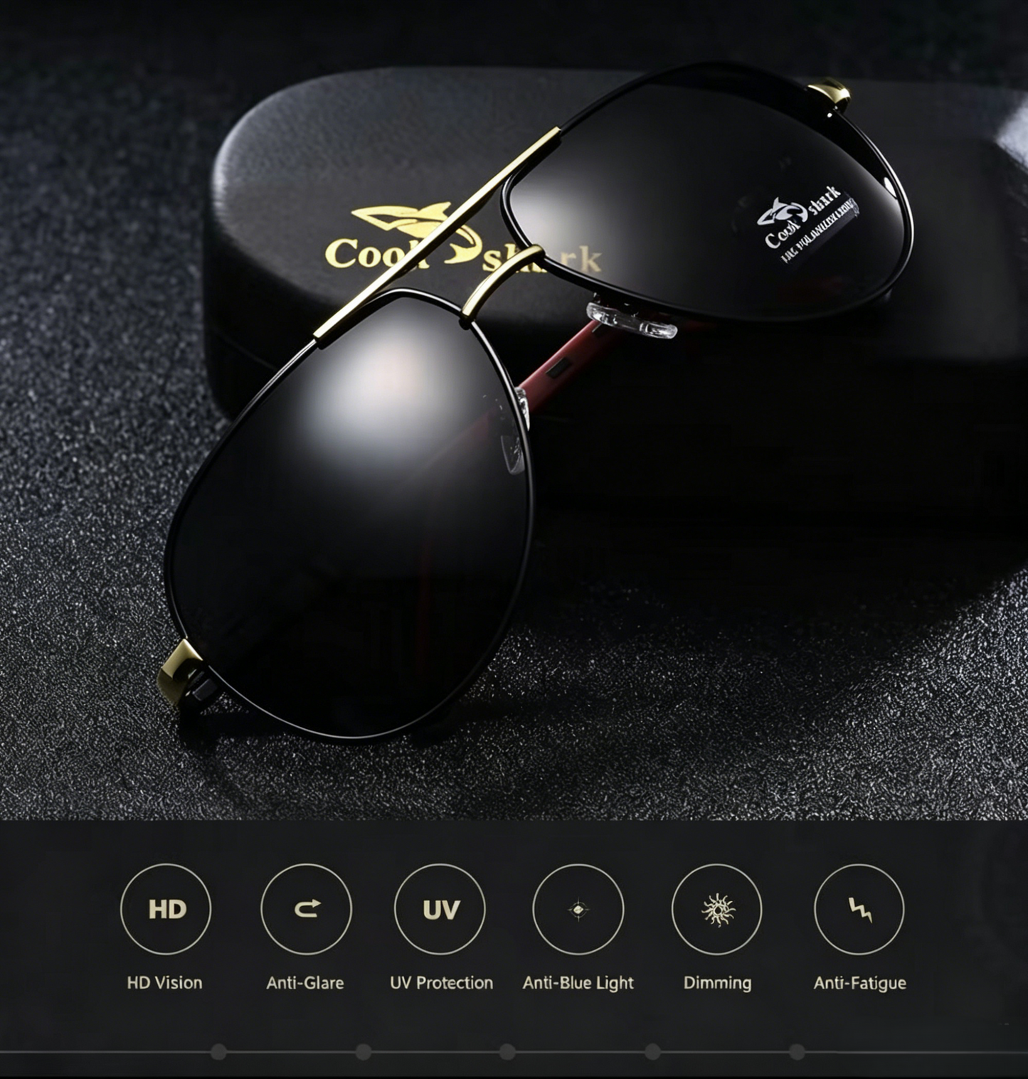 Men's Sunglasses Classic Aviator with Multiple Color Options