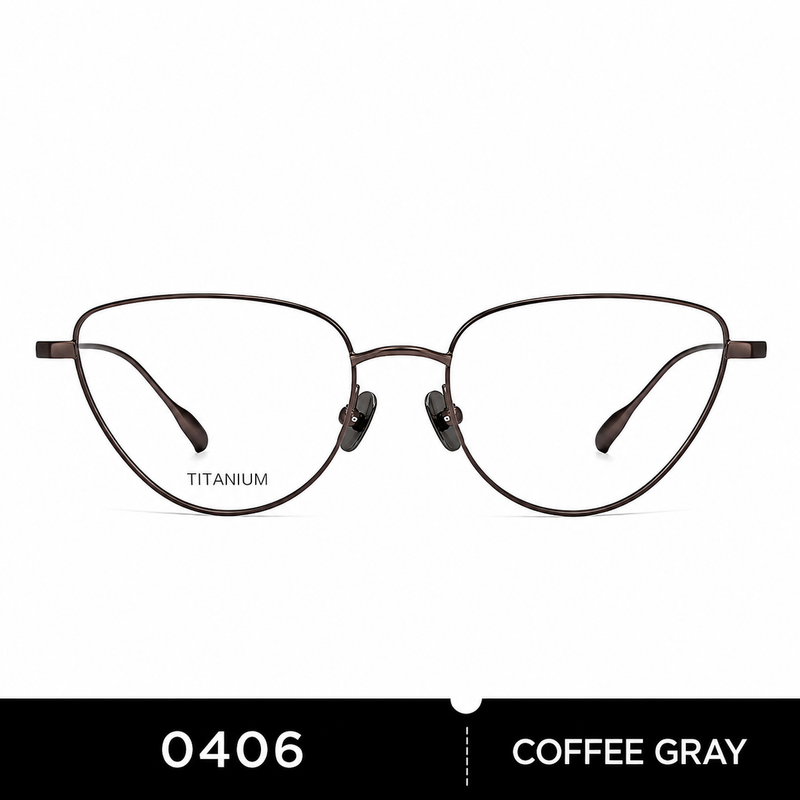 Prescription Women’s Eyeglasses | Gold Wire Cat Eye Ultralight Titanium Frame