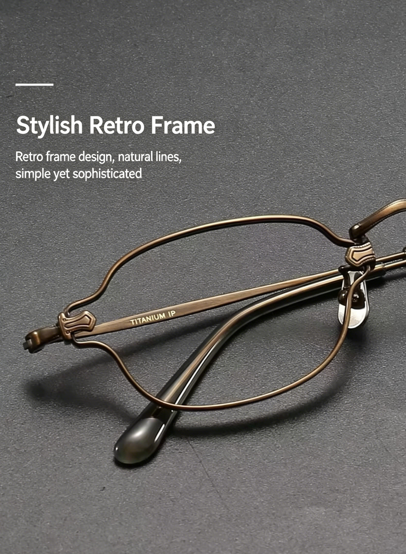 Prescription Glasses | Vintage Tiny Oval Titanium Optical Frames
