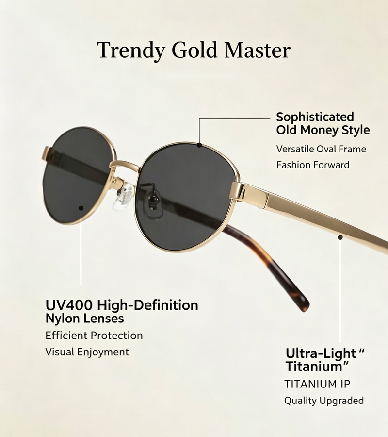 Prescription Sunglasses | Ultra Light Titanium Small Oval