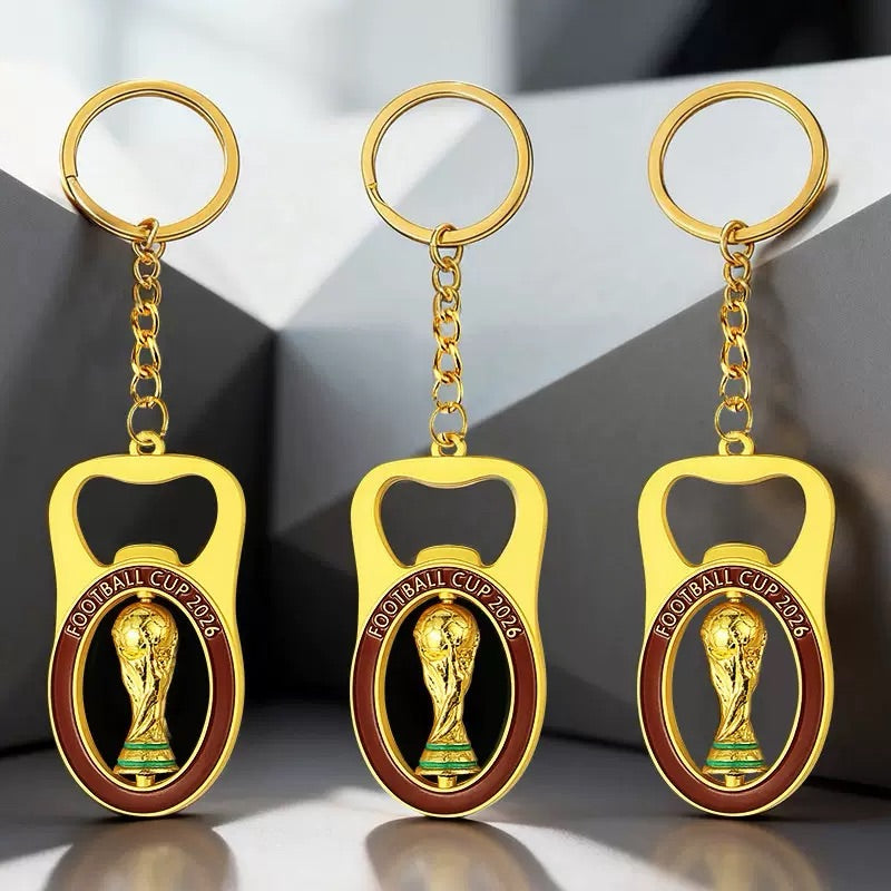2026 World Cup Trophy Bottle Opener Keychain 2 Pack