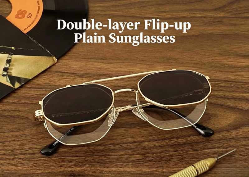 Prescription Sunglasses | Retro Dual-Layer Flip-Up Shades