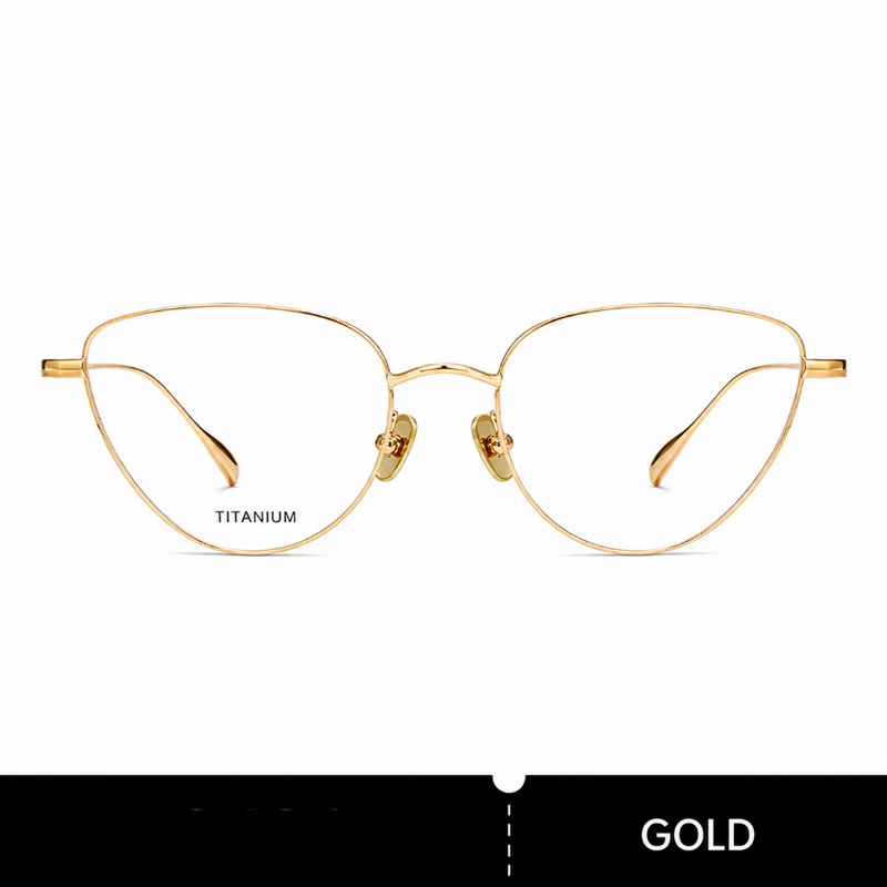 Prescription Glasses | Thin Wire Cat Eye Ultralight Titanium Frame
