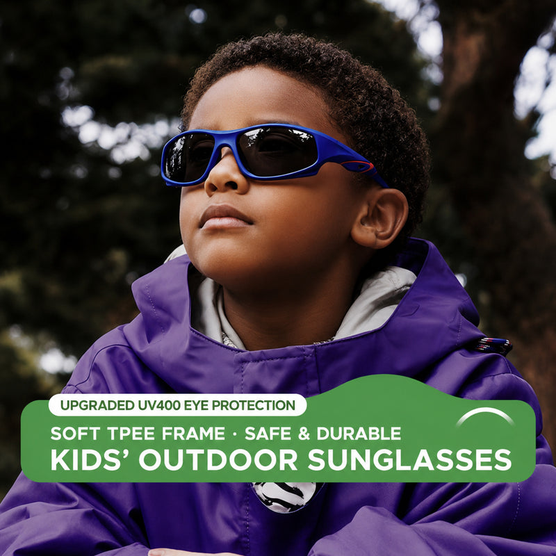 Kids Sunglasses, Polarized UV400 Windproof Sports Frame