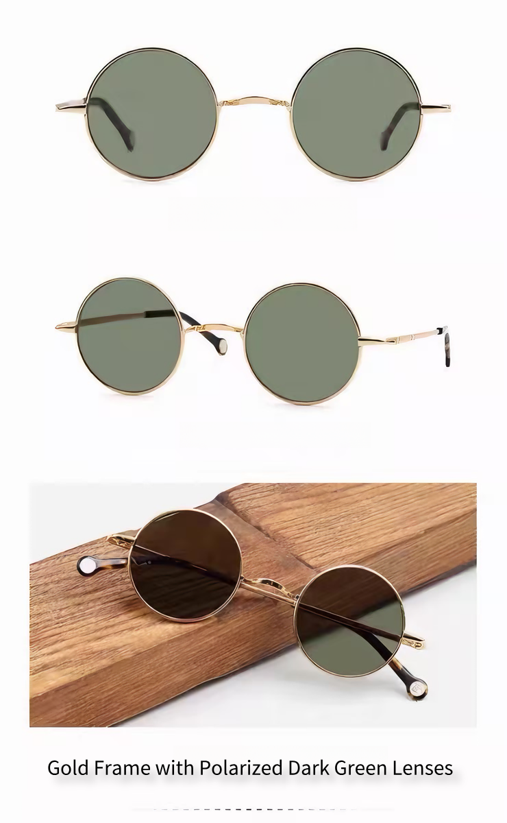 Prescription Sunglasses｜Retro Round Metal, Multiple Frame & Lens Color Options