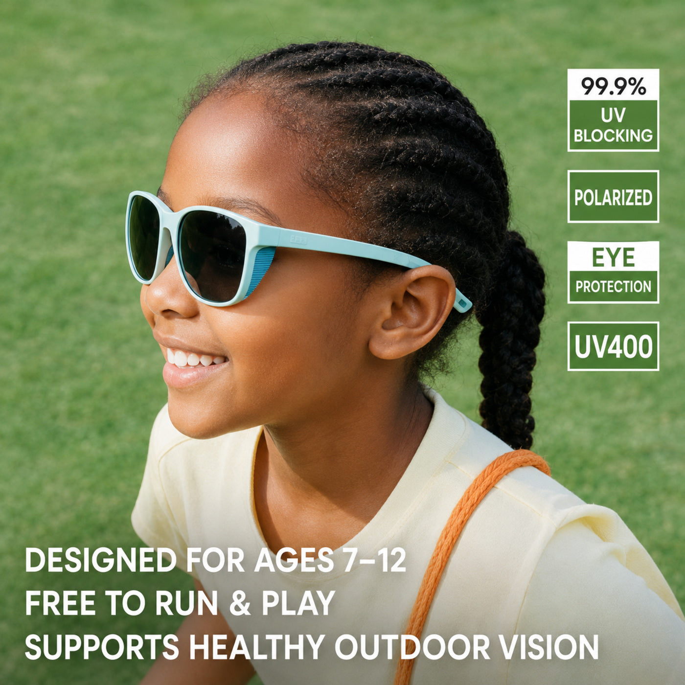 Kids Sunglasses, UV400 Outdoor Sports Protective Fashion Frame