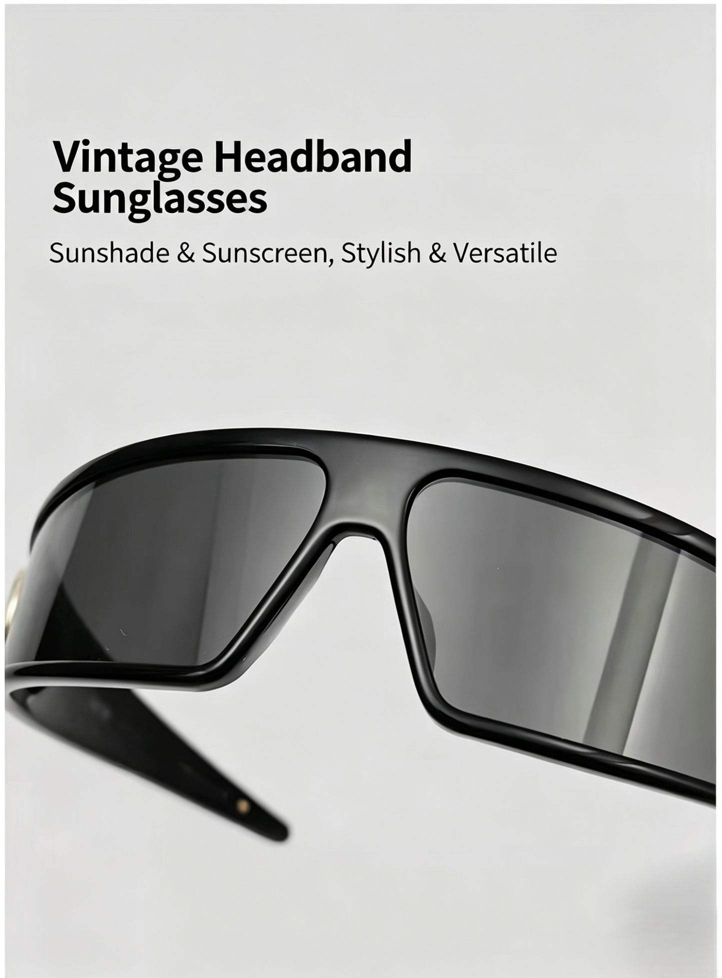 Sunglasses, 2-in-1 Vintage Headband Wrap-Around