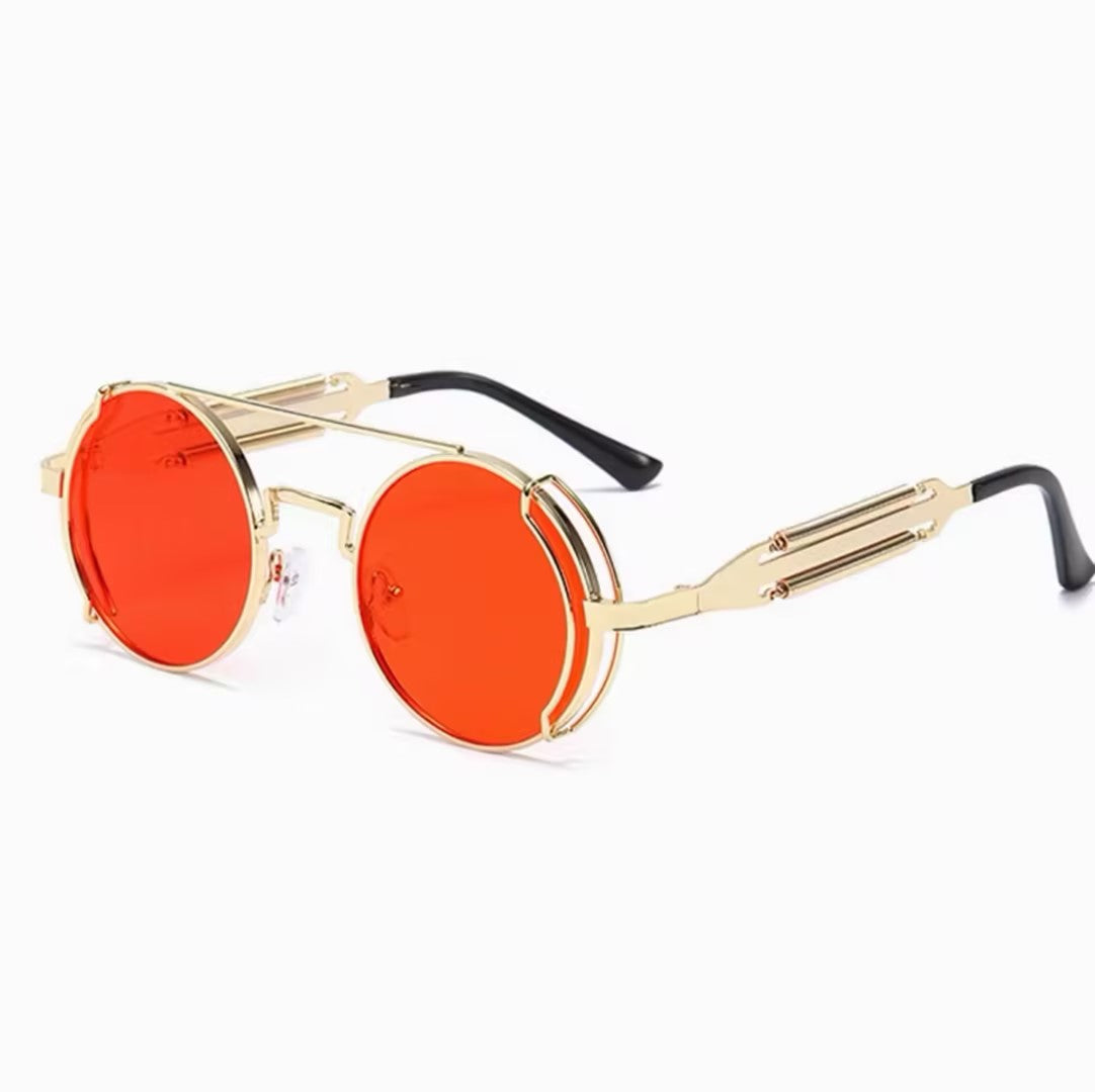 Sunglasses | Steampunk Double Bridge Round Metal, 13 Color Option