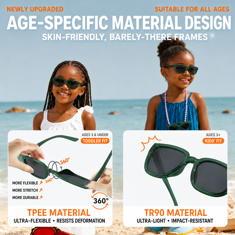 Kids Sunglasses, UV400 Lightweight for 0-12 Years Old