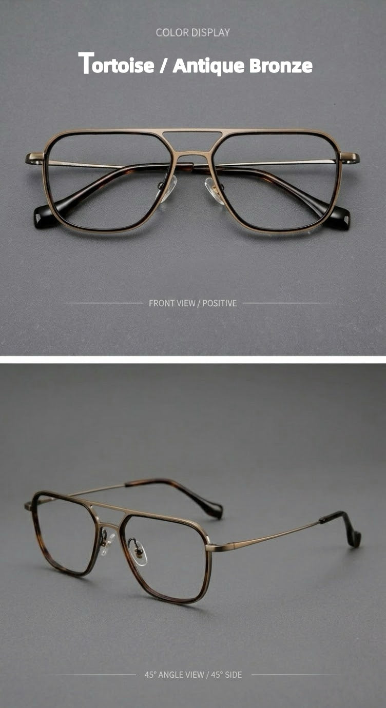 Prescription Glasses | Titanium Double Bridge Optical Frame