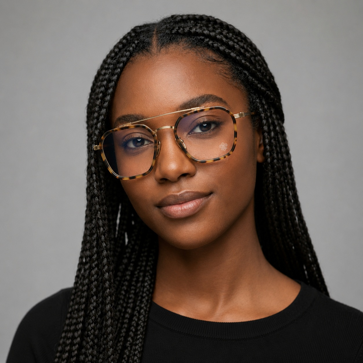 Prescription Glasses, Double Bridge Square Optical Frames