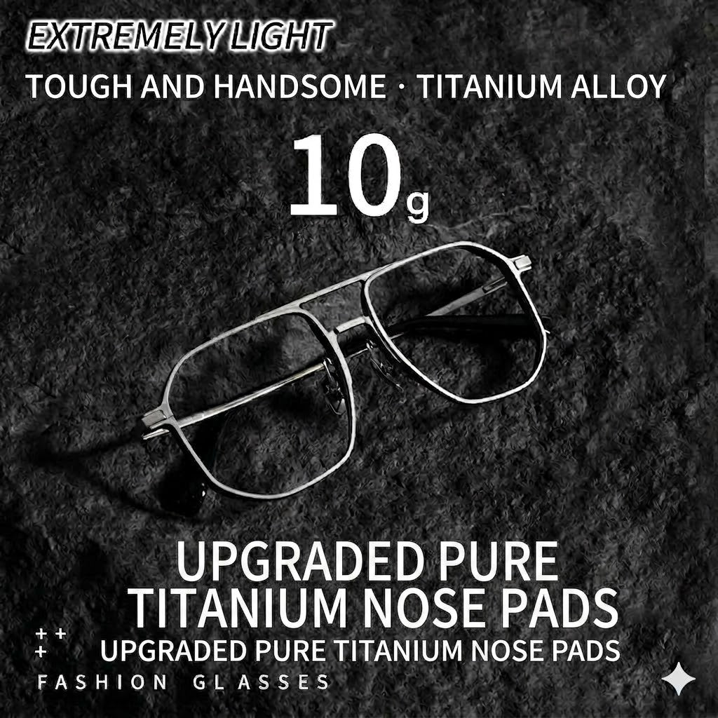 Prescription Eyeglasses | 10g Ultra-Light Titanium Alloy Magnetic Clip-On Frame