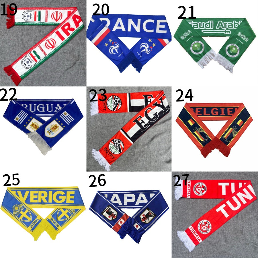 World Cup National Team Scarf, 48 Countries Available