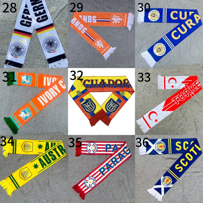 World Cup National Team Scarf, 48 Countries Available