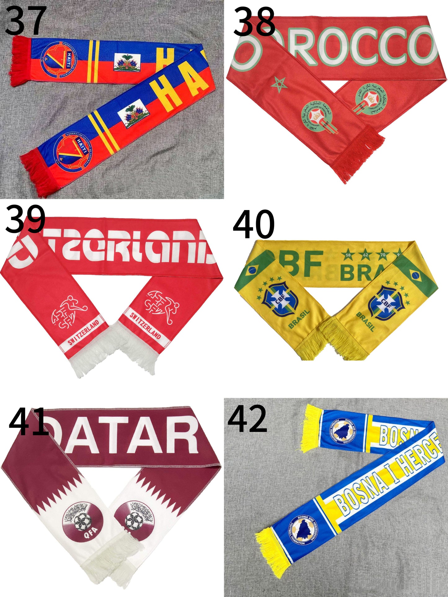 World Cup National Team Scarf, 48 Countries Available