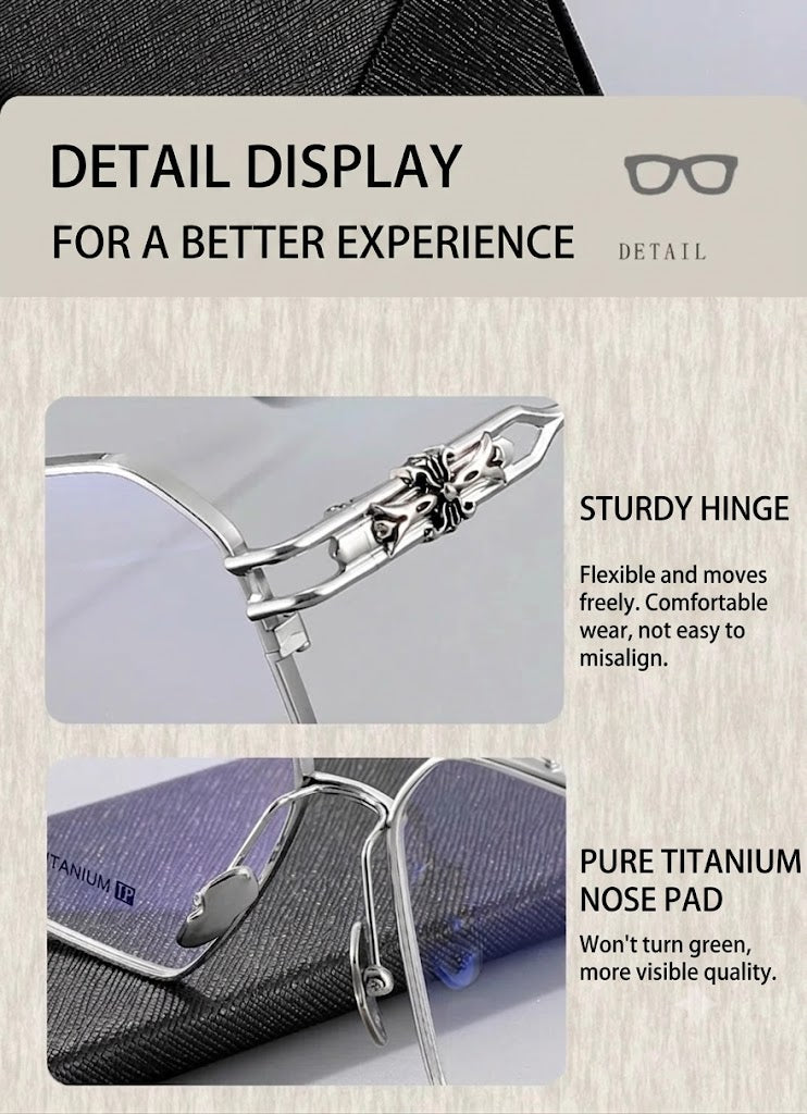 Prescription Men’s Glasses | Vintage Pure Titanium Square Frame