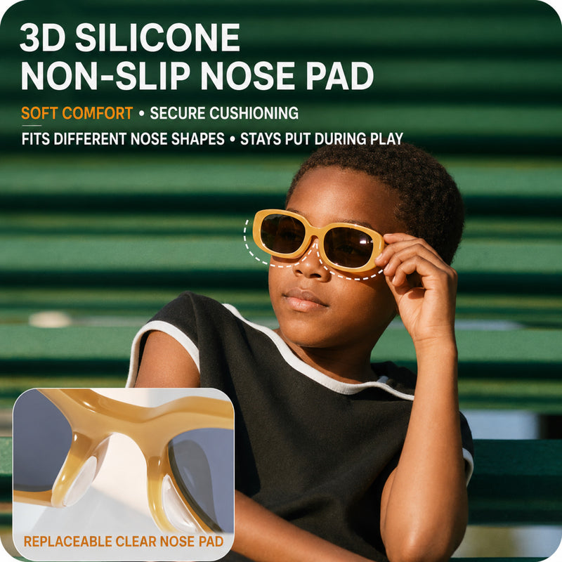 Kids Sunglasses, Polarized UV400 Round for 6-12 Years Old