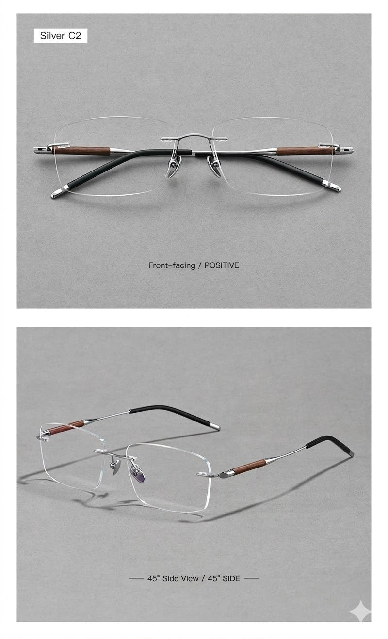 Prescription Men’s Eyeglasses | Lightweight Rimless Photochromic Glasses