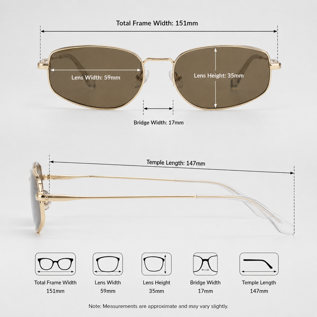 Prescription Sunglasses | Vintage Double Bridge Metal Frame