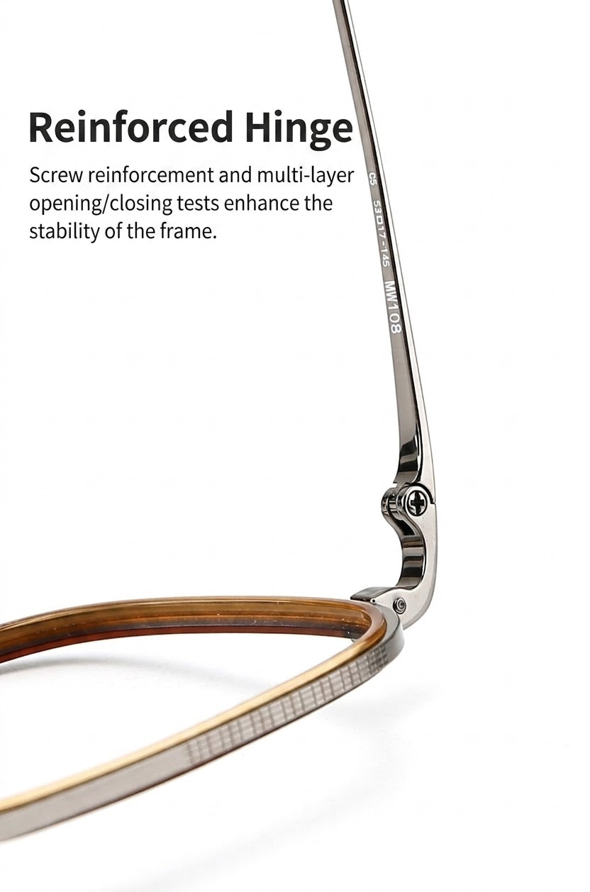 Prescription Men’s Eyeglasses | Titanium Double Bridge Optical Frame