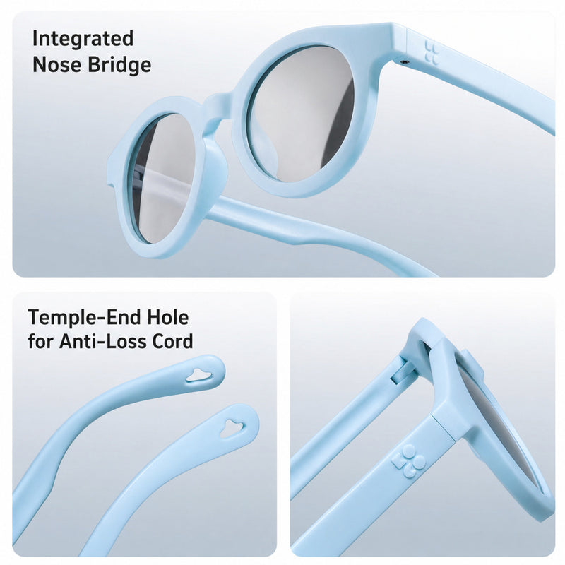 Kids Sunglasses, Photochromic UV400 Soft Protective Frame