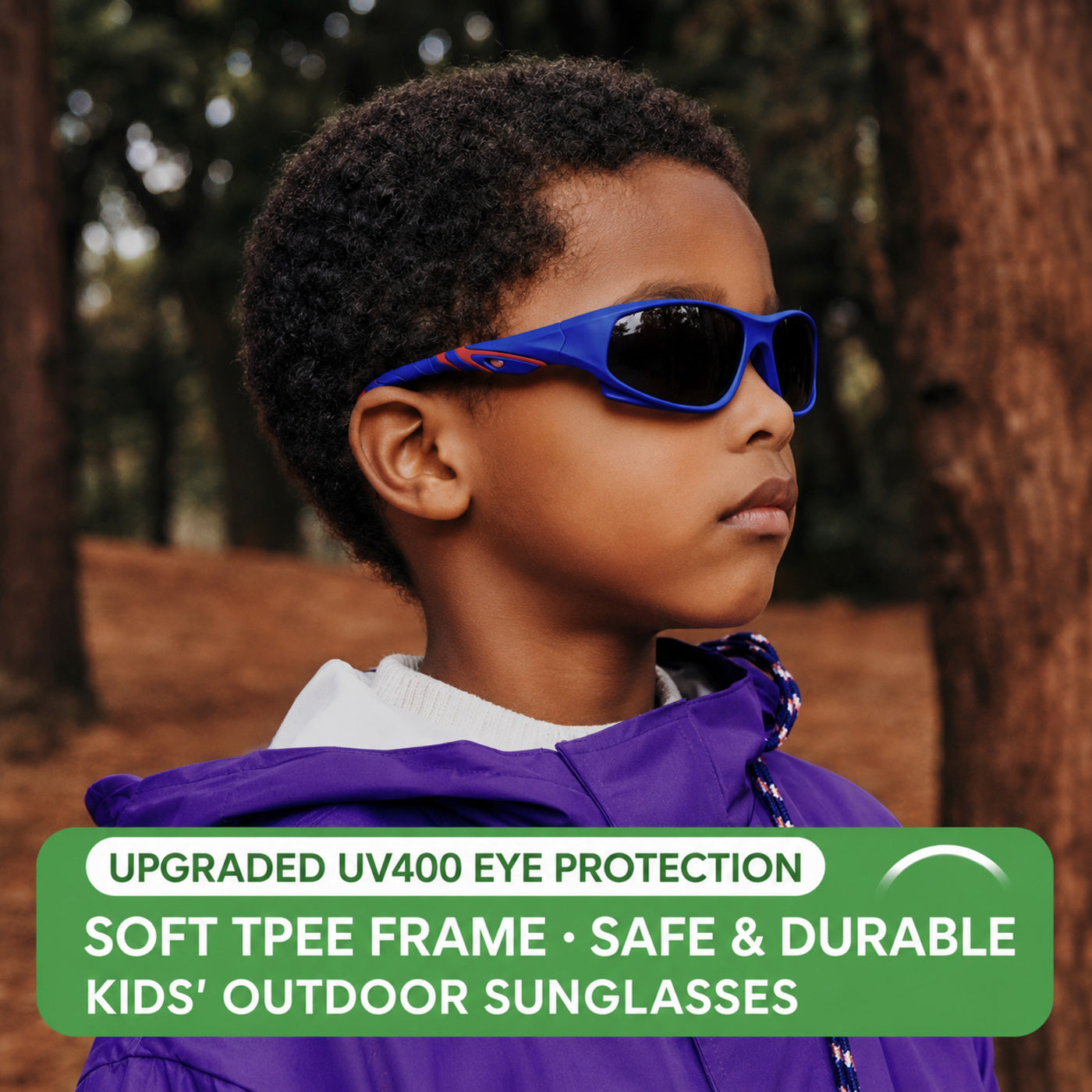 Kids Sunglasses, Polarized UV400 Windproof Sports Frame