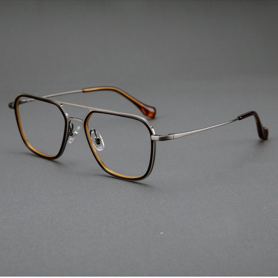 Prescription Men’s Eyeglasses | Titanium Double Bridge Optical Frame