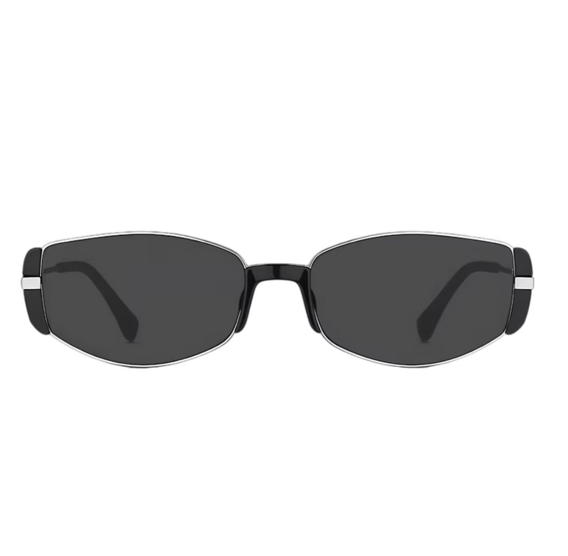 Prescription Sunglasses | Slim Retro Metal Rectangle