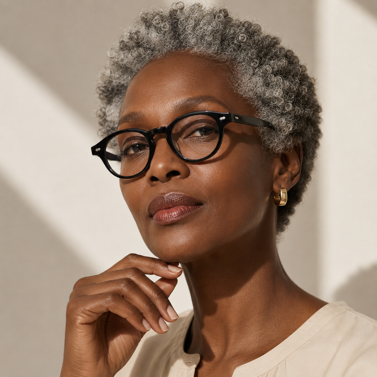 Prescription Reading Glasses, Classic Round Black Frame
