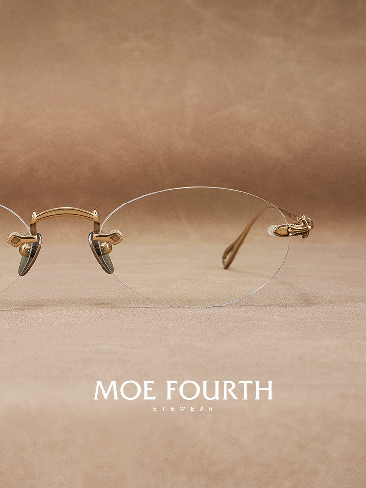 Prescription Women’s Eyeglasses | Ultralight Rimless Pure Titanium Frame with Gradient Lenses