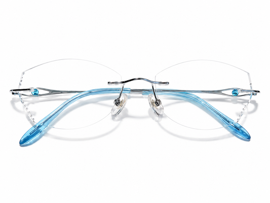 Women Slim Rimless Glasses | Blue Light Eyewear