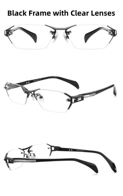 Prescription Glasses | Rimless Titanium Business Glasses