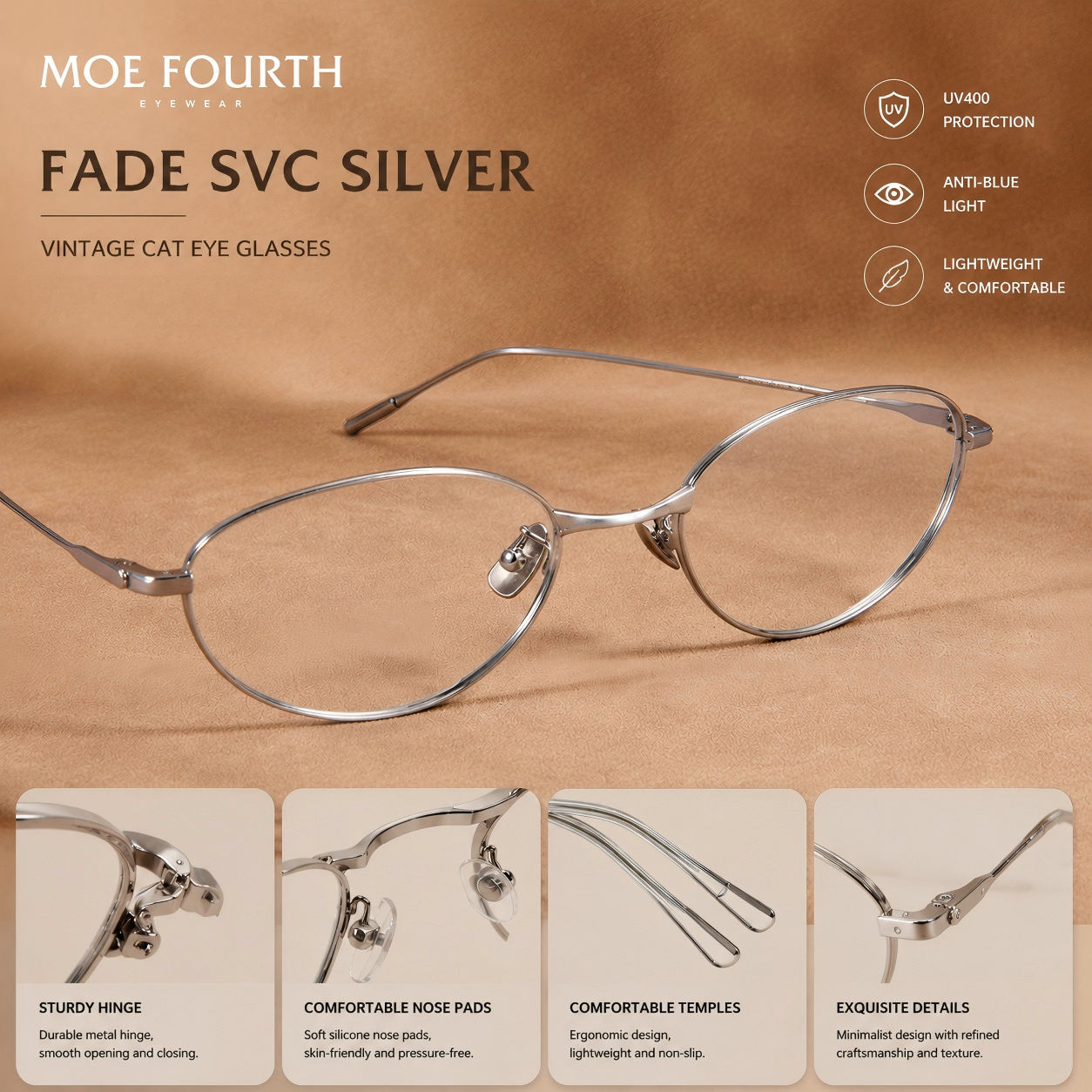 Prescription Glasses | Rimless Minimal Metal Frame