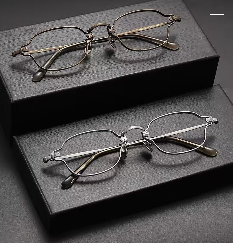 Prescription Glasses | Vintage Tiny Oval Titanium Optical Frames